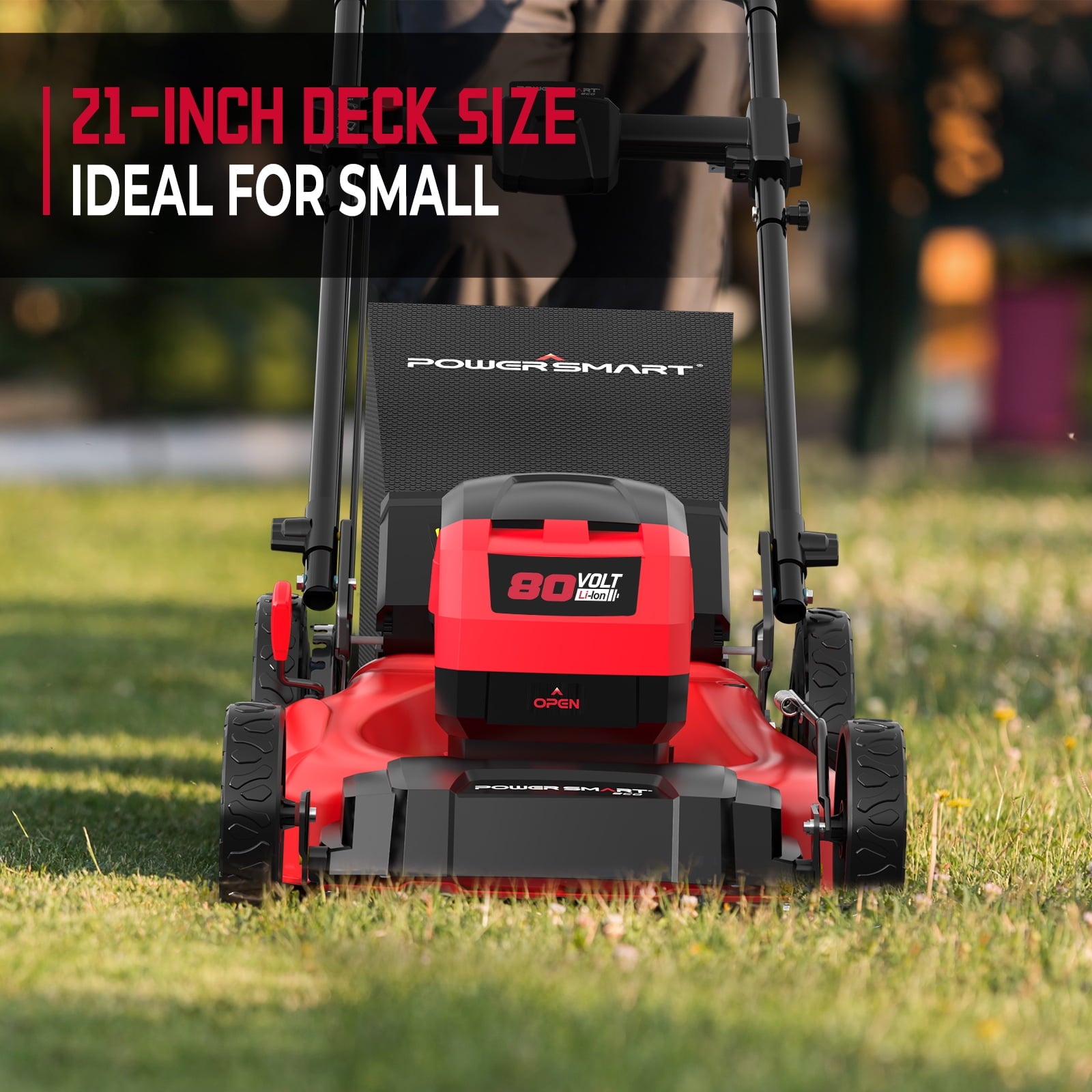 PowerSmart 3-in-1  21 6A 80V  Cordless Lawn Mower, Brushless Motor, 6 Position Height Adjustment