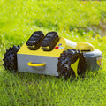 ZIPmow A106-RC Self-Propelled Cordless Lawn Mower - Remote Control, AWD, 45° Slope Climbing, 2-3 Inch Cutting Height, 60Min Runtime with Dual 3Ah Batteries, 17lbs Ultra-Lightweight