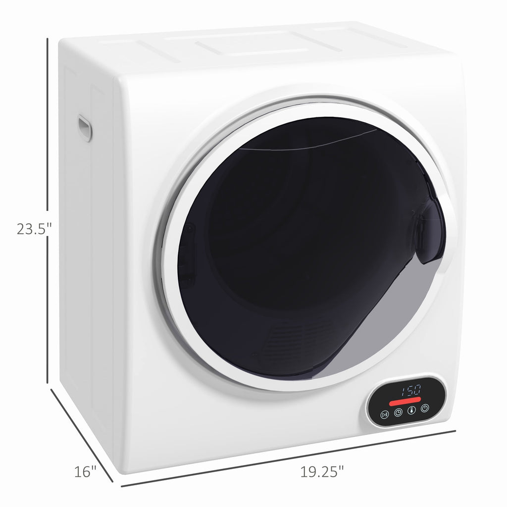 HOMCOM 9 lb 120V White Electric Dryer